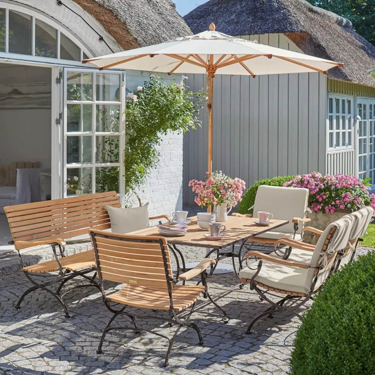 the art of living: the fontenay lounge table was inspired by nineteenth century garden furniture