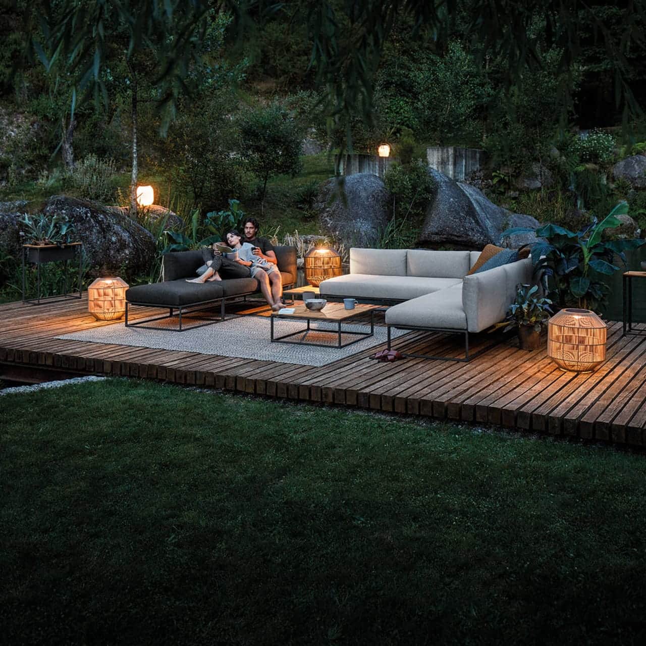 Gloster Maya Outdoor Modular Lounge Collection | Ambient Nest Outdoor Lights