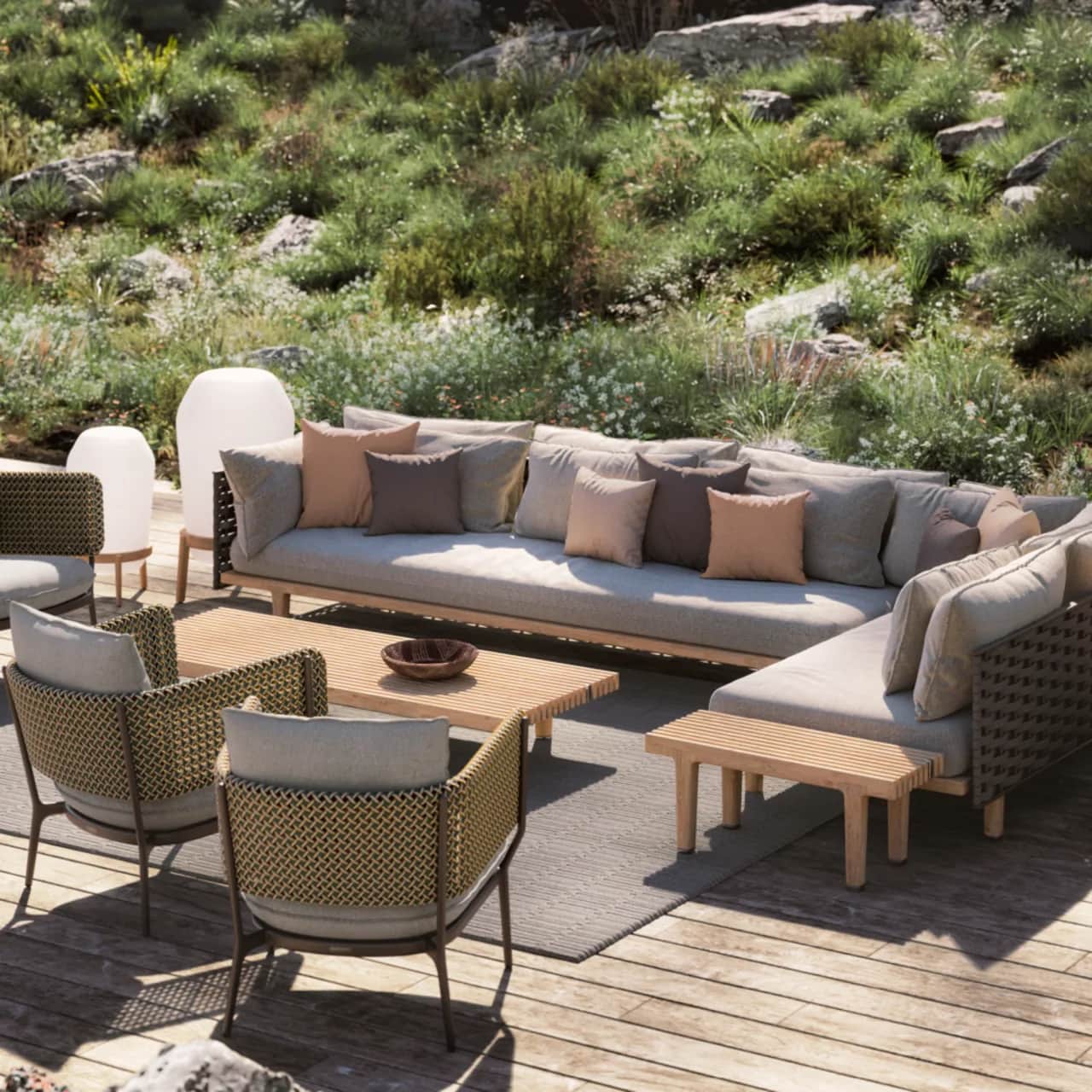 BELLMONDE Lounge Chairs | SEALINE Deep Setting Set | LOON Lanterns