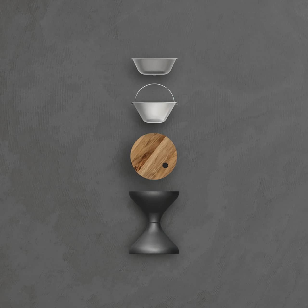 Gloster Bells Side Table with Ice Bucket Insert | Meteor