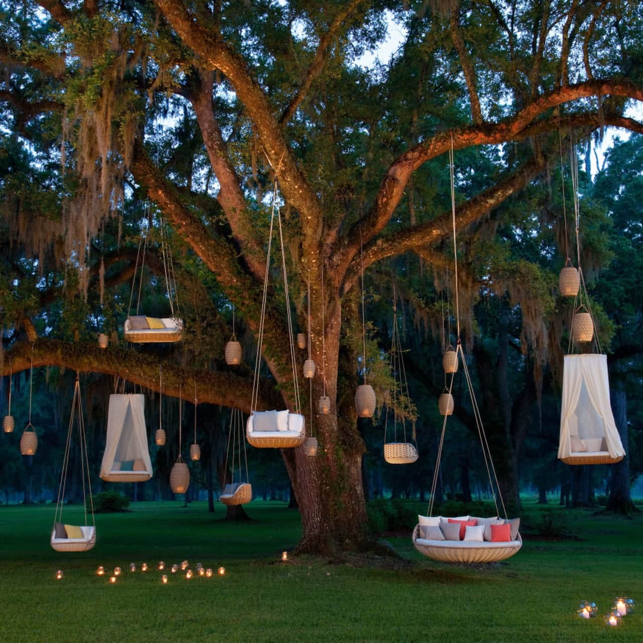 DEDON SWINGUS 2-Seater | SWINGME Hanging Lounge Chair | SWINGREST Hanging Lounger | DALA Hanging Lanterns