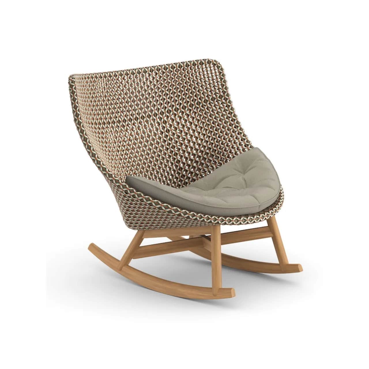 Woven Wicker DEDON Fiber Chestnut | Teak Base | Cushions (Included Seat Shown) NATURA Laurel