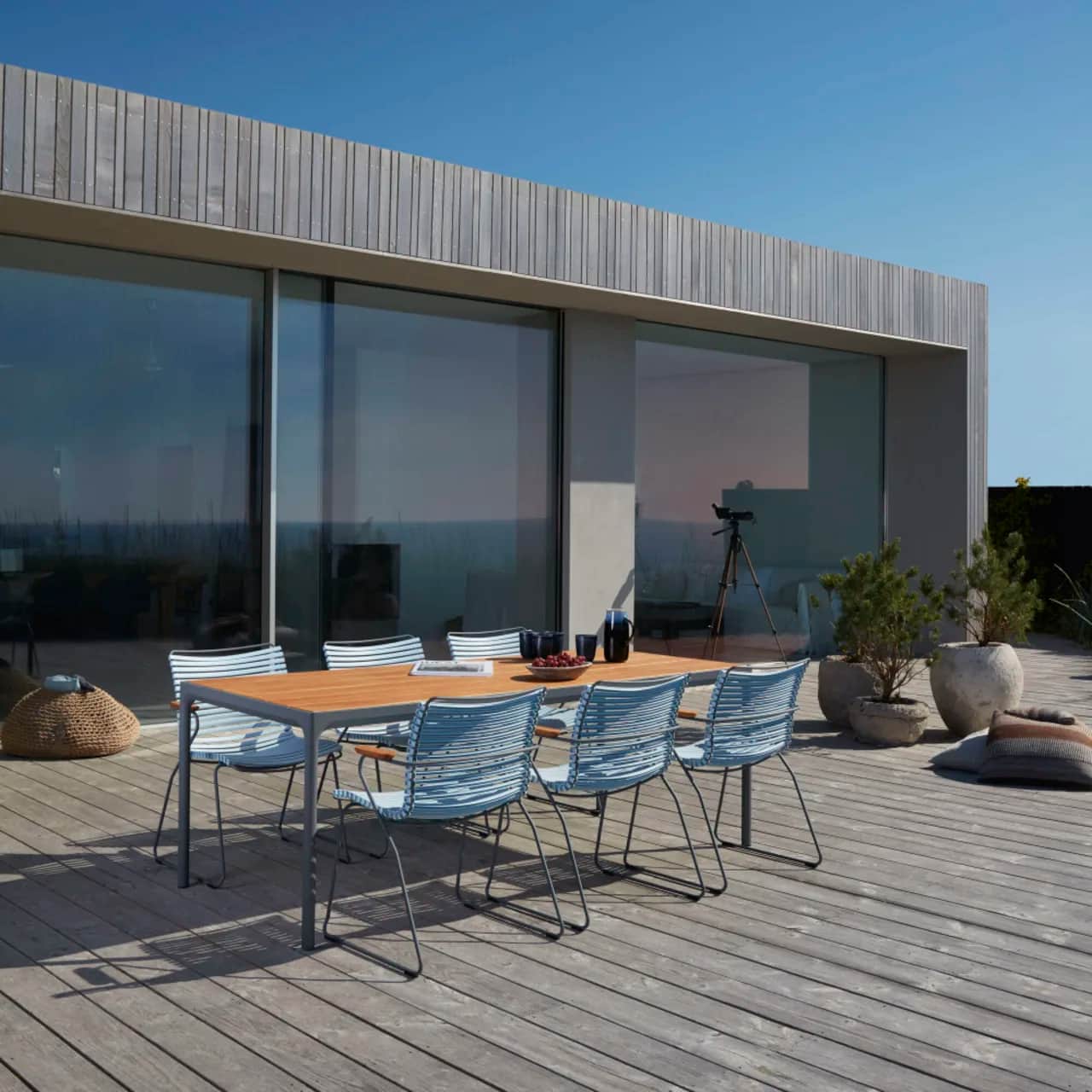 Houe Click Tall Dining Armchairs | Four 83" Dining Table