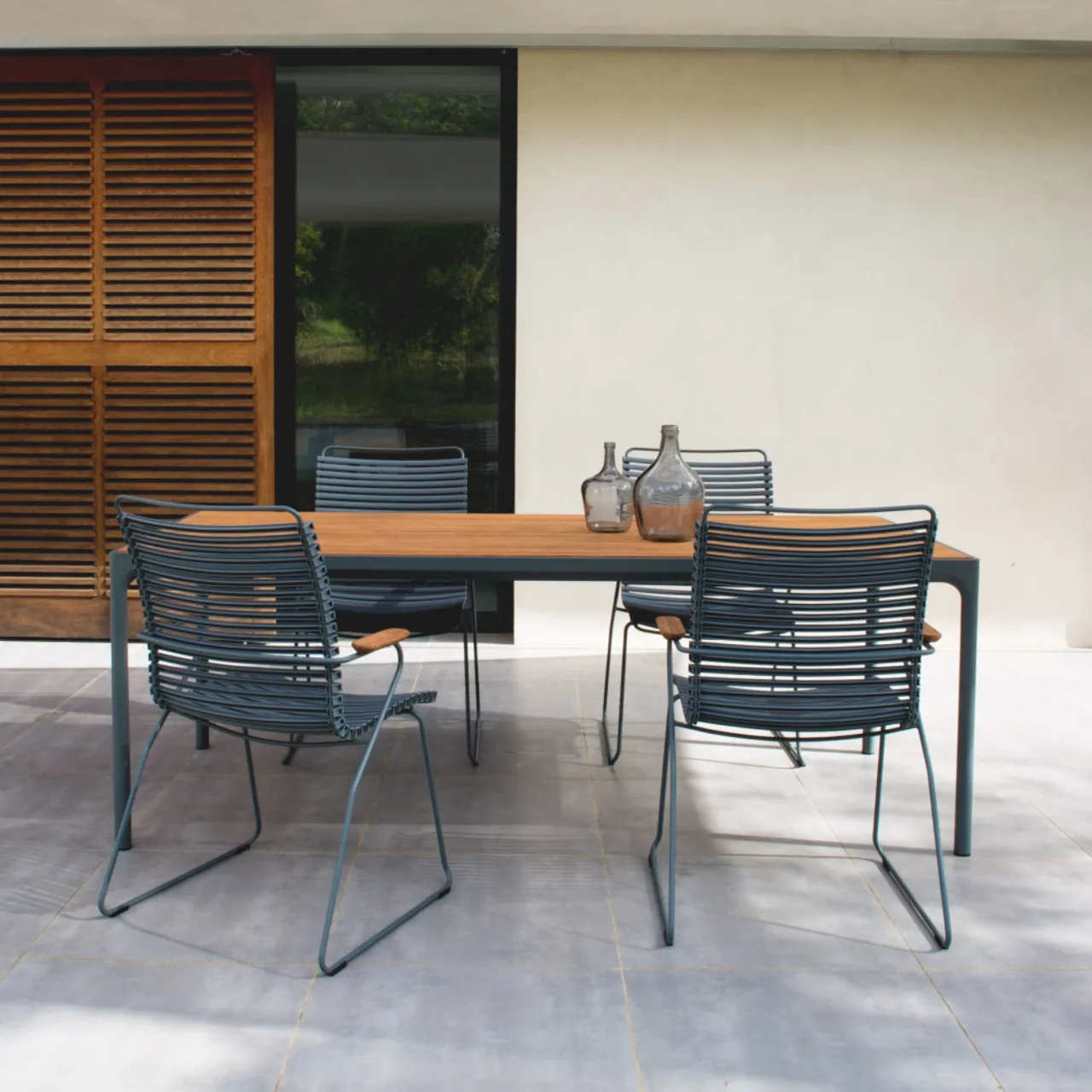 Houe Click Tall Dining Armchairs | Four 63" Dining Table