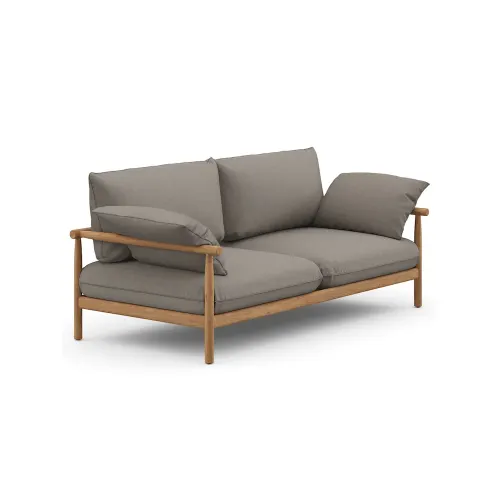 Frame Teak | DEDON Fiber Vulcano Matte | Cushion NATURA Taupe