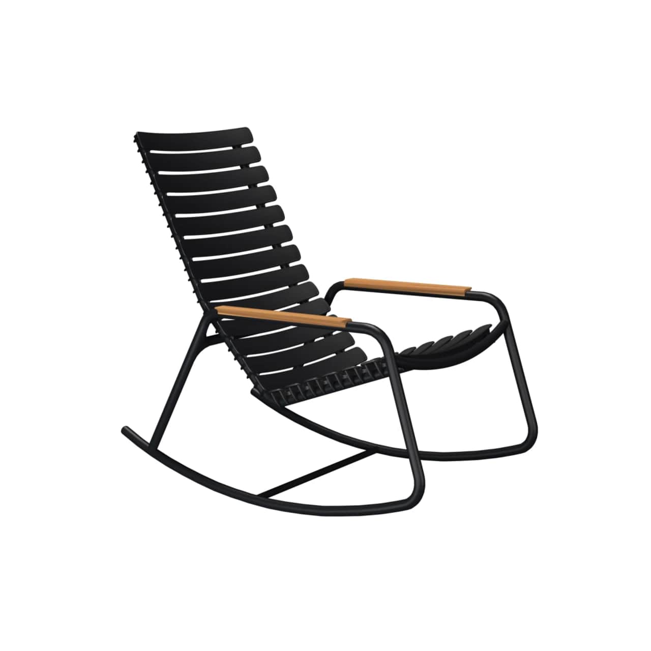 Houe ReCLIPS Dining Chair | Black Lamellas with Bamboo Armrests