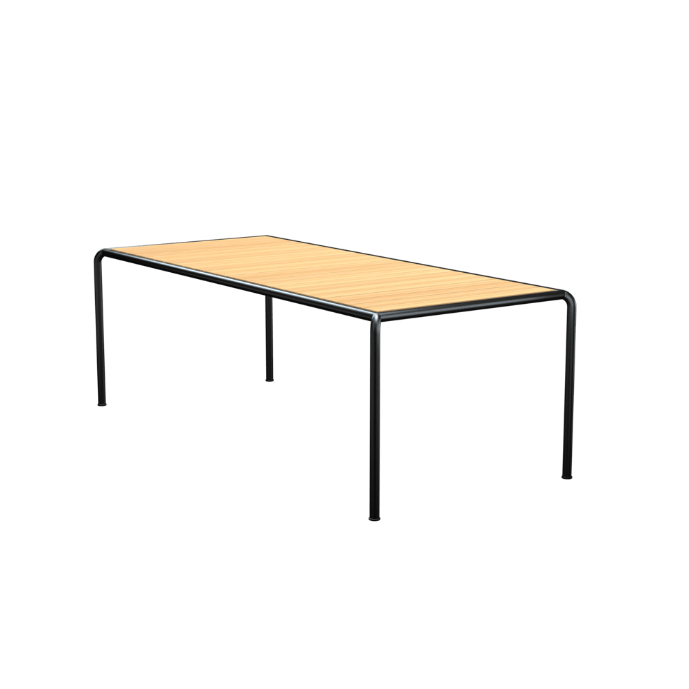 Houe Avanti 87" Dining Table | Black Powder-Coated Steel Frame | Pine Wood Top