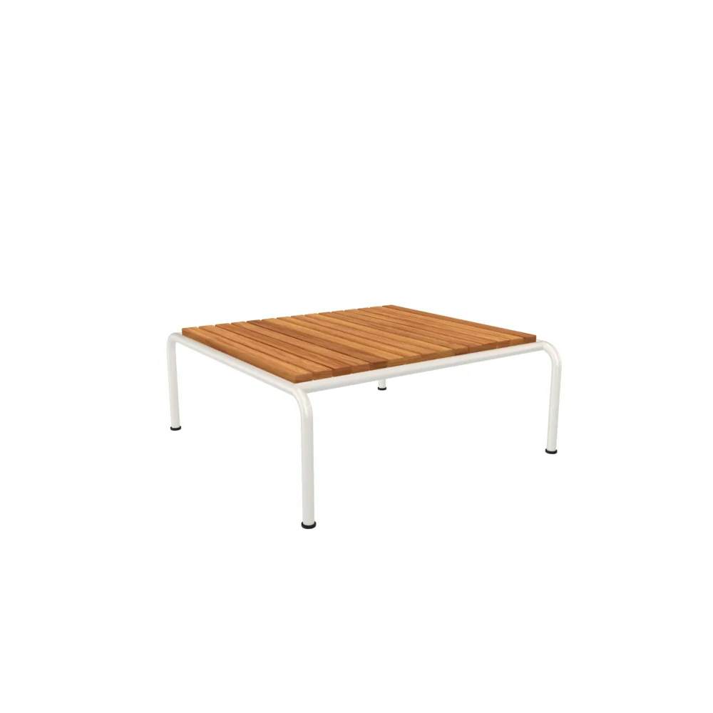 Houe Avon Table | Muted White Powder-Coated Steel Frame | Thermo Ash Top