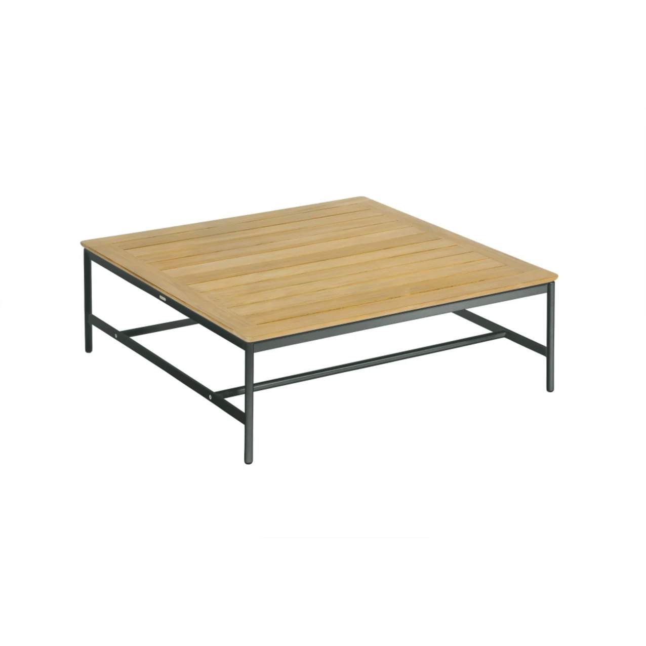 Barlow Tyrie Around 40" Square Coffee Table | Forge Grey Aluminum Frame