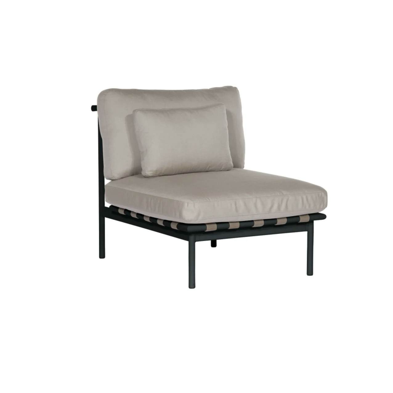 Barlow Tyrie Around Deep Seating Single Module - No Arms | Forge Grey Aluminum Frame