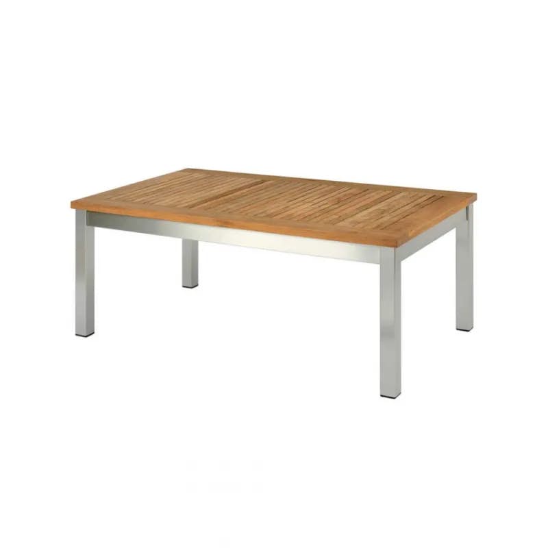 Table Top Natural Teak | Frame Brushed Stainless Steel