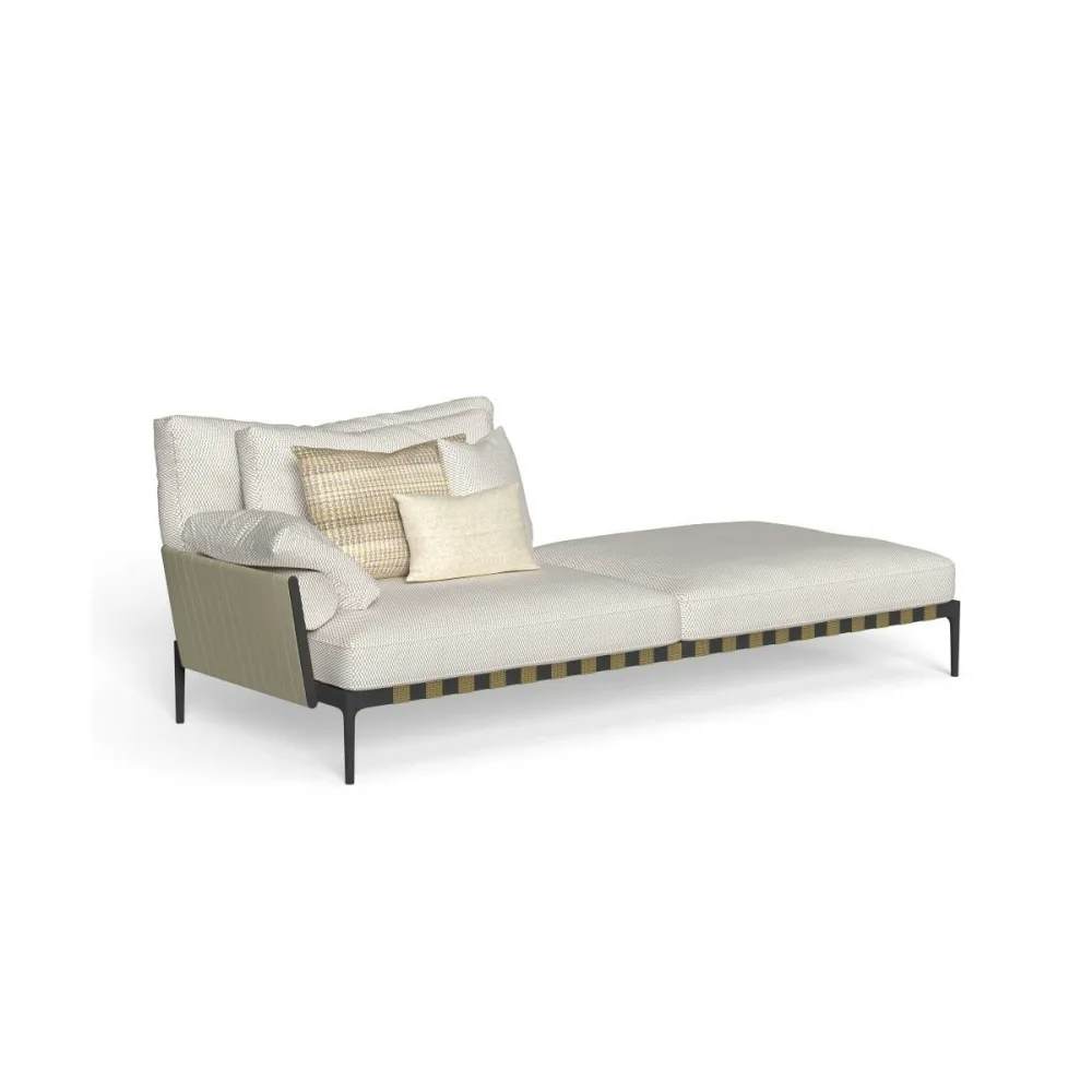 White Beige Cushions | Graphite Frame | Ecru Belt
