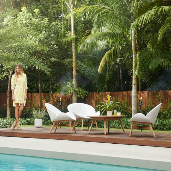 Gloster Dansk Lounge Chair & Coffee Table