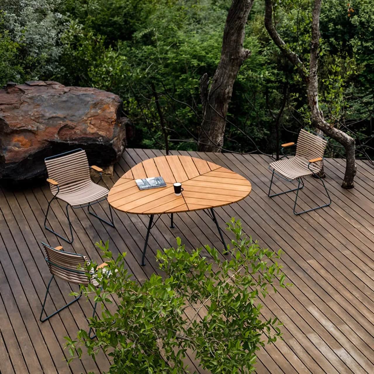 Houe Click Dining Armchairs | Leaf 58" Dining Table