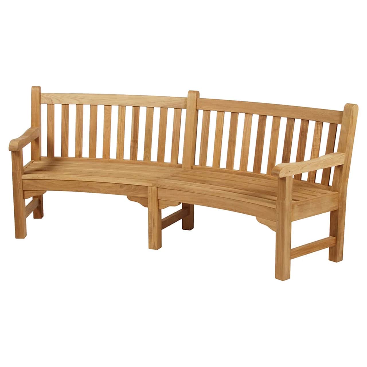 Barlow Tyrie Glenham 88" Curved Teak Bench | Frame: Teak