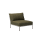Houe Level 2 Chair | Muted White Powder-Coated Aluminum Frame | Moss Sunbrella Heritage Fabric Cushion
