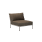 Houe Level 2 Chair | Muted White Powder-Coated Aluminum Frame | Ash Sunbrella Heritage Fabric Cushion