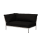 Houe Level 2 Corner Left | Muted White Powder-Coated Aluminum Frame | Dark Grey Sunbrella Heritage Fabric Cushion