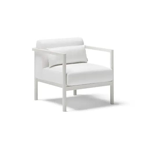 POINT Origin Lounge Armchair | Mineral White Aluminum Frame