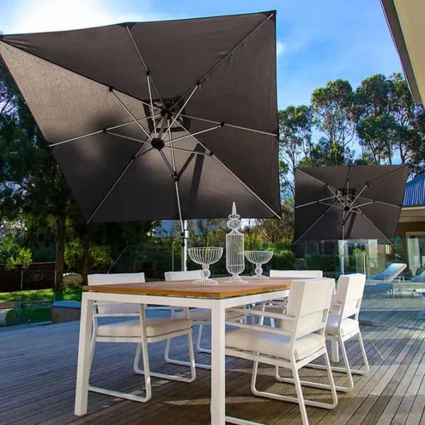 black elegance: aurora 9' square premium cantilever in black