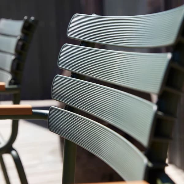 olive green lamellas made from repurposed waste