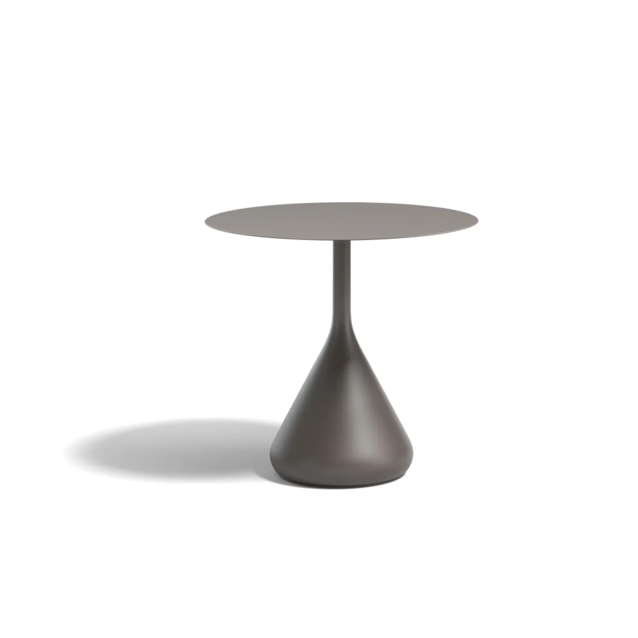 DEDON SATELLITE 31" Round Dining Table | Base: Powder-Coated Aluminum, Black Pepper | Top: HPL, Black Pepper