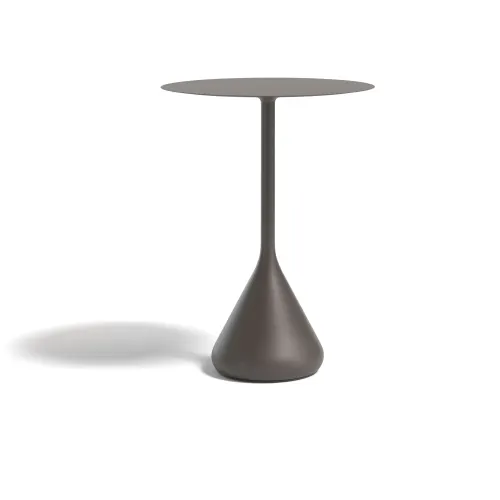 DEDON SATELLITE 31" Round Bar Table | Base: Powder-Coated Aluminum, Black Pepper | Top: HPL, Black Pepper