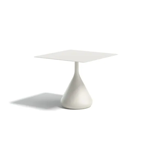 DEDON SATELLITE 31" Square Low Dining Table | Base: Powder-Coated Aluminum, Lipari | Top: HPL, Lipari