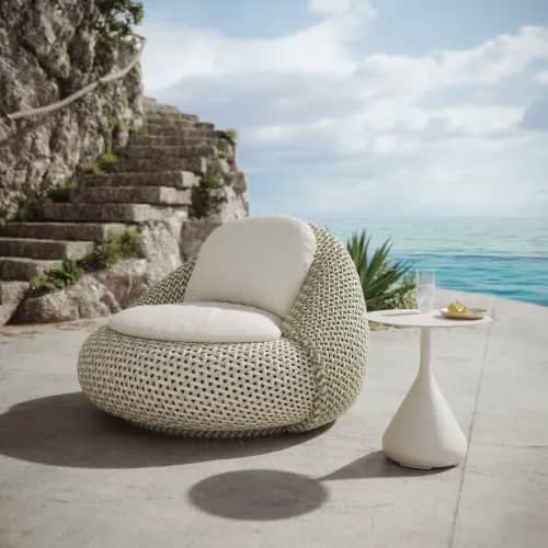 DEDON ATOLO Lounge Chair | SATELLITE Side Table