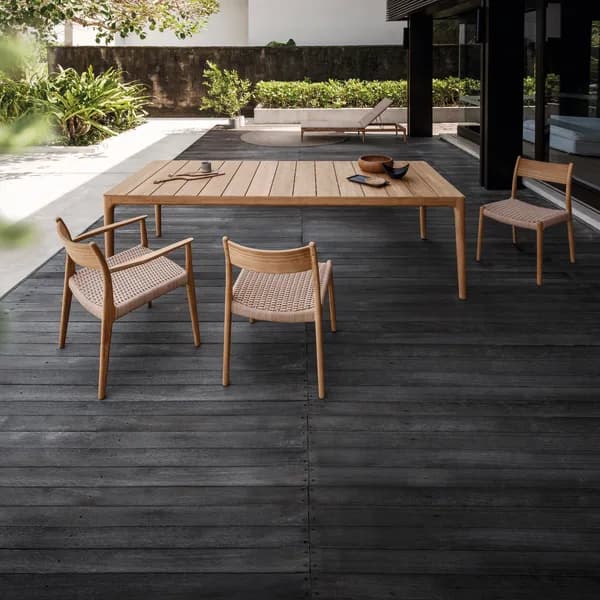 Gloster Lima 96" Dining Table | Lima Dining Chair & Dining Armchair