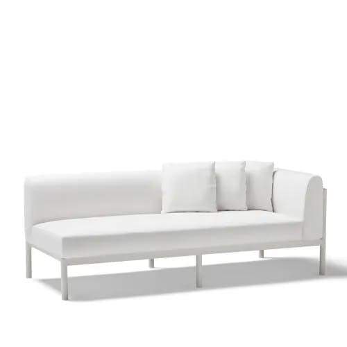 POINT Origin Left Arm Sectional Sofa 3-Seater | Mineral White Aluminum Frame