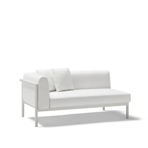 POINT Origin Right Arm Sectional Sofa 2-Seater | Mineral White Aluminum Frame