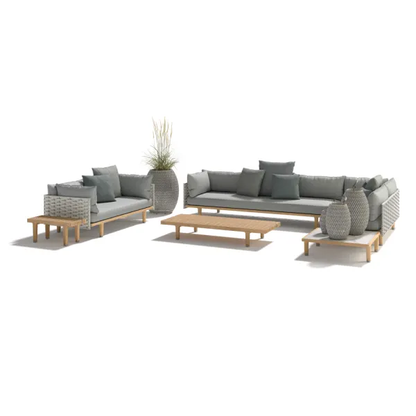 DEDON SEALINE Modular Deep Seating, Bench & Coffee Tables | DALA Lanterns & Large Planter