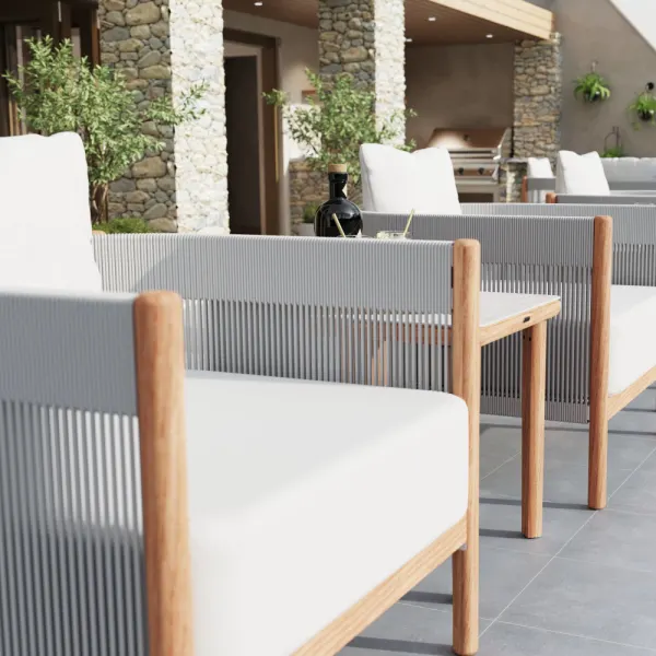 Barlow Tyrie Cocoon Teak Armchair | Monterey Side Table