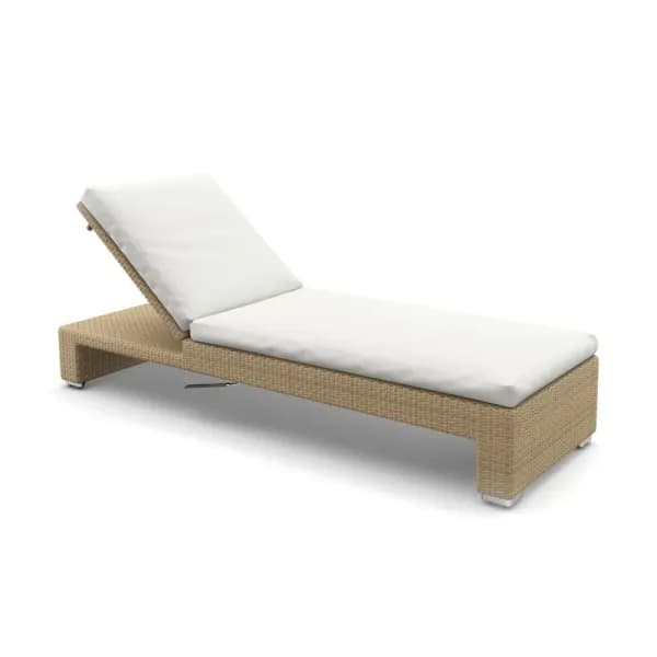 DEDON Lounge Beach Chair w/ wheels | Fiber: Bleach