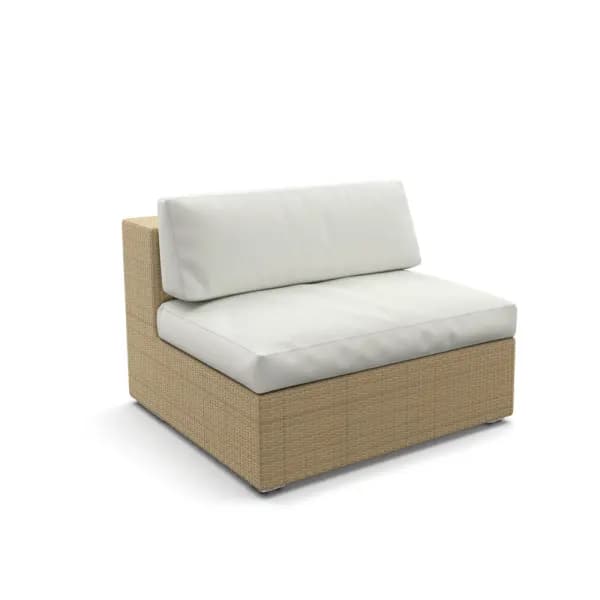 Dedon Lounge Center Module | Fiber: Bleach