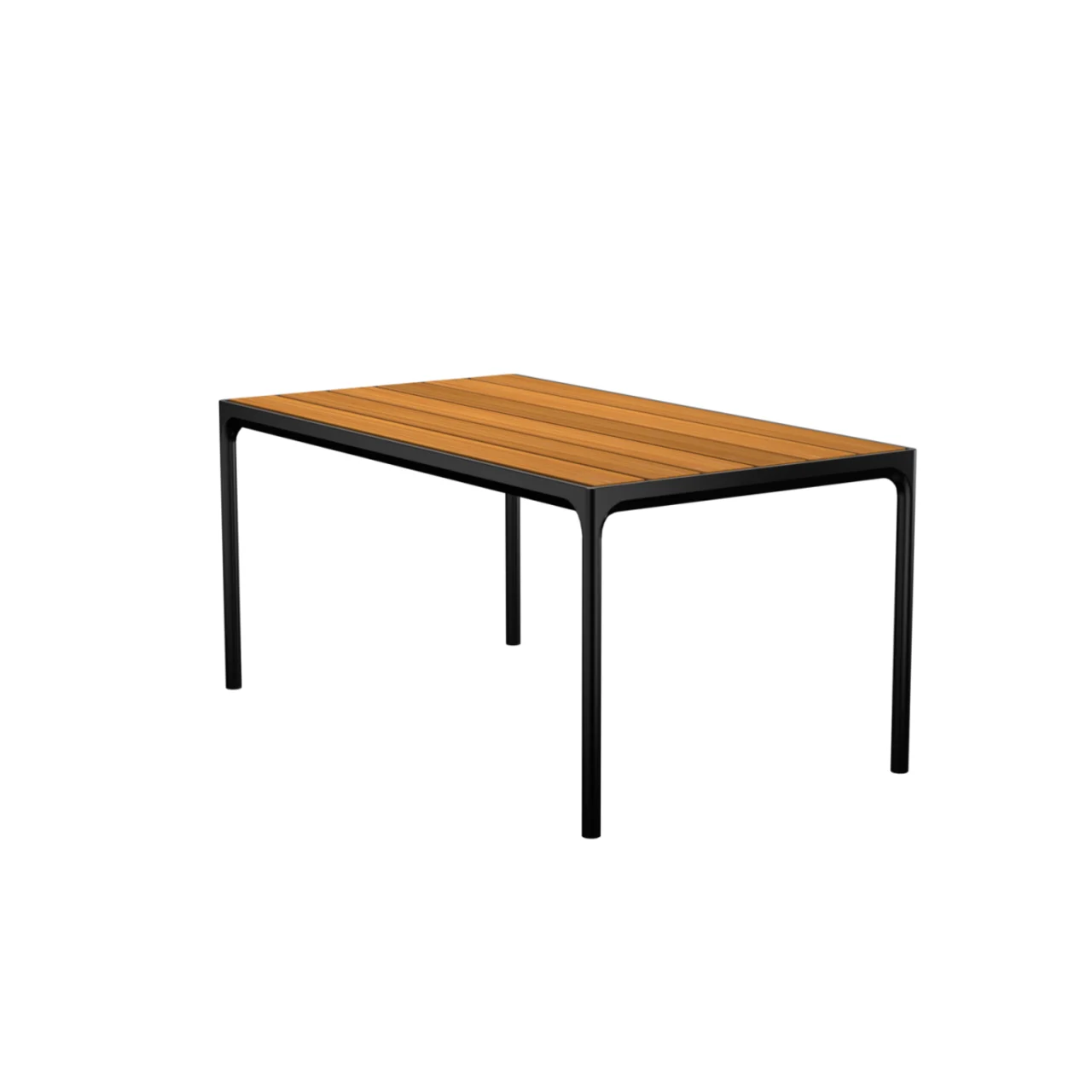 Houe Four 63" Dining Table | Black Aluminum Frame | Bamboo Tabletop
